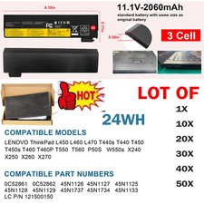 ✅LOT 50X 68 Battery For Lenovo ThinkPad X240 T440 T440s T450 X250 X260 T460 24WH picture