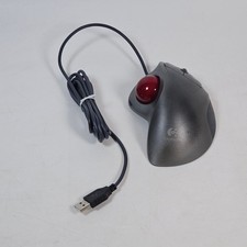 Logitech TrackMan Wheel Wired Optical Mouse Red Ball Model T-BB18 Tested Working picture