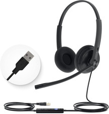 UH34 Lite Wired Headset,Usb-A, Noise Canceling Mic,In-Line Controls picture
