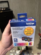Genuine OEM Brother LC103CL XL 3PACK High-Yield Ink Cyan Magenta Yellow NEW picture