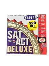 Kaplan SAT, ACT, PSAT Deluxe 5 CD Set 1998 Edition Brand New PC And Mac picture