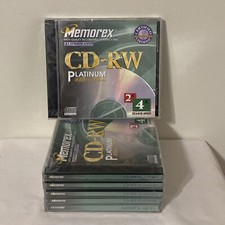 6 Memorex High Quality Recordable Compact Disc Cd-Rw Platinum 650mb/74 Min 1999 picture