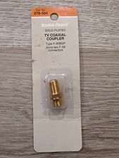 Radio Shack Gold-Plated TV Coaxial Coupler F-81BGP #278-304 picture