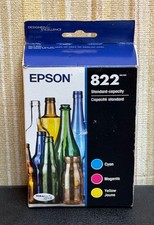 NEW Genuine Epson 822 Tri-Color C/M/Y Ink Cartridges Exp. 1/2029+ (Ugly Box) picture