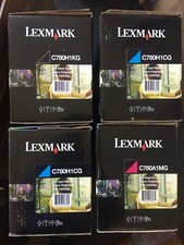 4 x Genuine Lexmark Toner C780n C782n C782dn C782dtn X782e / C780H1KG -C780H1YG picture