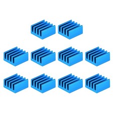 9x9x5mm Blue Sticky Aluminum Heatsink Electronics Cooler 10 Pcs picture