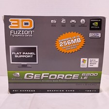 3D Fuzion Nvidia GeForce 6200LE PCI Express Graphics Card 128MB Open Box picture