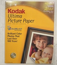 KODAK PREMIUM INKJET SATIN ULTIMA PICTURE PAPER 40 SHEETS 8.5 x 11 10 MIL SEALED picture