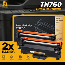 2PK TN760/730 Toner Cartridge Replacement w/Chip for Brother MFC-L2710DW L2750DW picture