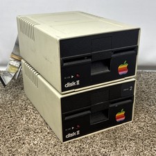 Vintage Apple Disc II Floppy Drive A2M0003 Lot Of 2 FOR PARTS OR REPAIR picture
