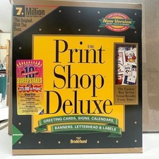 The Print Shop Deluxe PC Big Box - Complete CIB (1993/1994) Floppy Disk Set picture
