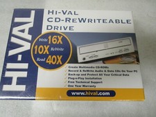 Hi-Val CD-Rewriteable Drive Internal 16x 10X 40X  CD-R CD-RW  New Factory Sealed picture