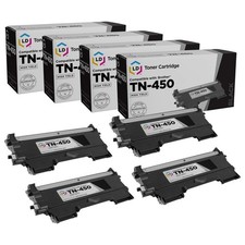 LD 4pk Comp Toner for Brother TN450 Black Toner DCP MFC Intellifax Printers picture