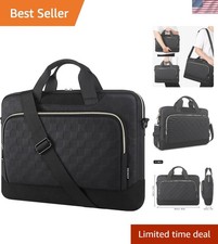Chic Black 17 Inch Waterproof Laptop Bag - Ideal for Professionals on the Move picture