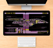 Star Trek Mouse Pad, USS LCARS Nebula Class Gaming Desk Mat Mousepad HOT29HP picture