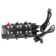 SATA 1 to 6 Way PWM/ARGB 4Pin Cooling Fan Splitter Hub With PWM Speed Controller picture