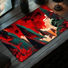 Volcanic Peaks TCG Playmat Gaming Mousepad MTG Fantasy Landscape Art picture