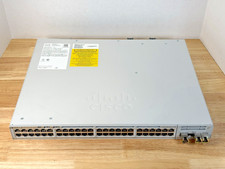 Cisco C9200-48P-E V03 48 Port PoE+ Network Switch and C9200-NM-4X picture