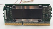 Vintage Intel Celeron 300 SECC 2 CPU 08300455 SL2X8 GOLD Slot 1 Pin Works picture