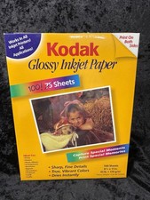 Kodak Glossy Inkjet Paper 100 Sheets 8.5x11 Vintage 2000 NOS 8.5x11 45lb. SEALED picture