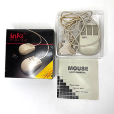 Vintage 3 Button Info Serial Ball Mouse Switchable MUS02- Boxed picture