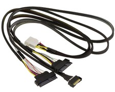 KALEA-INFORMATIQUE PCIe 5.0 MCIO 8i 74-Pin Cable to 2x SFF-8639 68-Pin 80cm picture