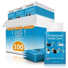 XL Individually Wrapped Screen Cleaning Wipes for TV Monitor LCD LED OLED picture