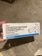 OKI Cyan Type C6 Genuine Toner Cartridge 42804503 C5100 C5150 C5200 C5300 C5400 picture