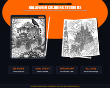 200 Halloween Coloring Pages Bundle iPad Digital Studio OS Printable PDF Books picture