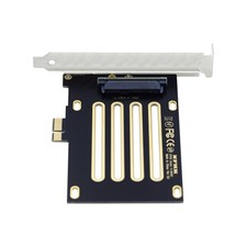 Cablecc PCI-E 4.0 X1 to U.2/U.3 SFF-8639 Host Black 1X U.2+U.3 Adapter picture