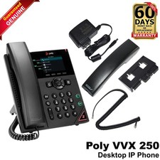 HP Poly VVX 250 4-Lines Dual-Port Ethernet 2.8-inch LCD VoIP Phone 89B67AAT#ABA picture