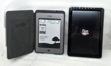 [LOT OF 2] Amazon Kindle D01200 w/Case + Fire Tablet Bundle FAST  c picture