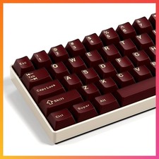 XVX Red Keycaps, Double Shot PBT Keycap Set 75 Percent, Cherry Profile Keyboard picture