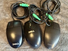 Lot Of 3 Vintage Dell PS2 Wired Ball Mice M-S34 M-S69 Computer Mouse Untested picture
