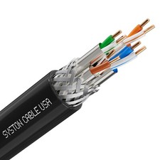 Syston Cat 8 Ethernet Bulk Cable 2000MHz 40GB S/FTP 22 AWG CMR - 250/500/1000ft picture