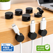 6PCS Magnetic Cable Organizer Clips Desk Cord Holder Wire Management picture