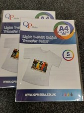 PREMIUM GRADE A4 IRON ON T SHIRT HEAT TRANSFER PAPER LIGHT FABRICS (10 SHEETS) picture