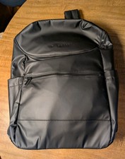 NWT Bugatti Black Vegan Leather 15.6 in Laptop Backpack BKPK7900BL  picture
