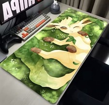 Pokémon Leafeon Gaming Desktop Table Playmat Card CCG Pad Mousepad 24” picture