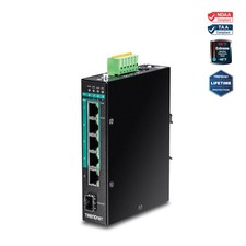 TRENDnet TI-PG541I, 6-Port Hardened Industrial Gigabit PoE+ Layer 2 Managed picture