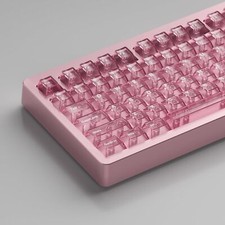 Pink Crystal Keycaps 114 Keys Clear Cherry Profile 60% 65% 95% Mechanical picture