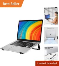 Stylish Ergonomic Laptop Holder – Cooling and Portable Stand for Home and Office picture