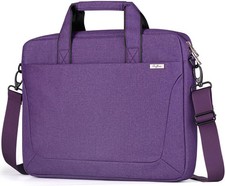 Waterproof 15.6 16 Inch Laptop Messenger Bag for Men and Women, Purple Briefcase picture