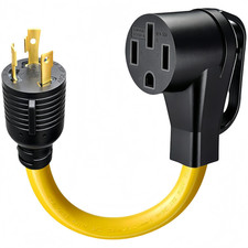 NEMA L6-30P to 14-50R Adapter Power Cord,10 AWG, 1FT, ETL Listed | 30A 3 Prong t picture