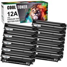 COOLTONER 10PK Q2612A 12A Toner Cartridges Fits for HP LaserJet 1015 1018 1020 picture