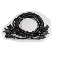 Cisco (QTY 3) 6 Feet IEC C13 to C14 AC Power Cables 10A 250V 17AWG Black 37-0... picture
