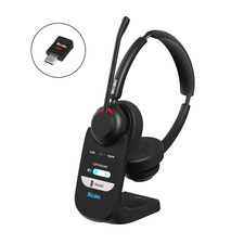 Blucalm Wireless PC Headset with Mic, Noise Cancelling, Touchscreen Smart Dock, picture