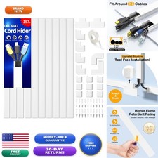 Delamu Cord Hider 157in Cable Raceway W0.95 H0.55in White picture