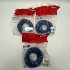 NEW 3 Pack legrand 35ft Cat5e Blue Snagless Networking Cable - 570-110-035RP picture