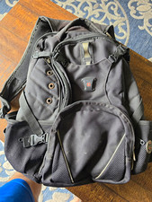 SwissGear Airflow Black Polyester Laptop Backpack Fits 15 in, Padded Partitions picture